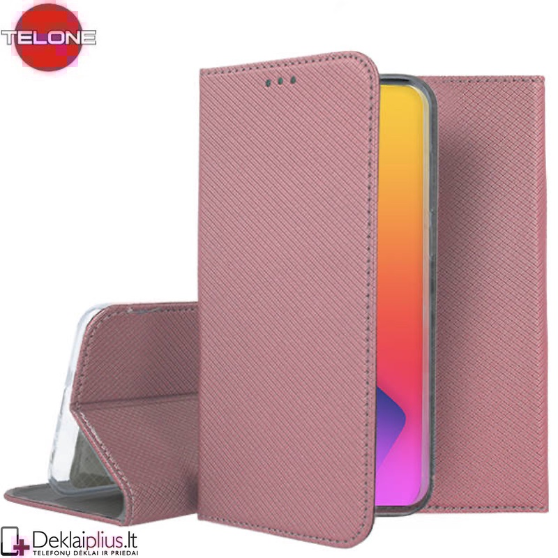 Telone atverčiamas dėklas - rausvas (Apple Iphone 14 Plus) Telone atverčiamas dėklas - rausvas (Apple Iphone 14 Plus)